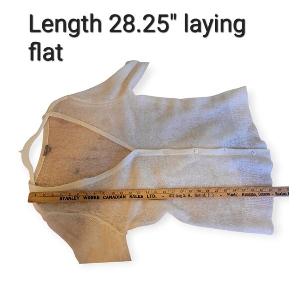 J.Jill Lightweight White Mohair-Blend Cardigan • Size L • Soft & Cozy - Picture 5 of 9